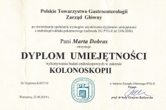 Dyplom_Umiejetnosci_Kolonoskopia